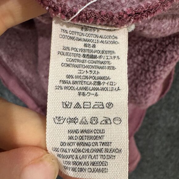 Free People Snow Bunny Sweater Women's Medium Pink Fair Isle Mock Neck - Picture 7 of 8